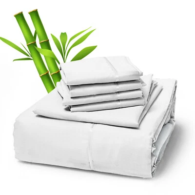 6 Piece Premium Bamboo Sheet Set, Deep Pockets, 50 Colors, 2200 Count, Soft - Image 1 of 3