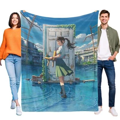 Suzume Flannel Blanket Super Soft Throw for Bed sofa Couch Birthday Gift - Image 1 of 4