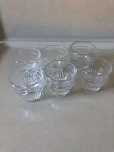 6 x DDR Schnapsglas Gläser HO Mitropa Kneipe Schnaps Glas Stamper 4 cl Pressglas - Bild 1 von 1