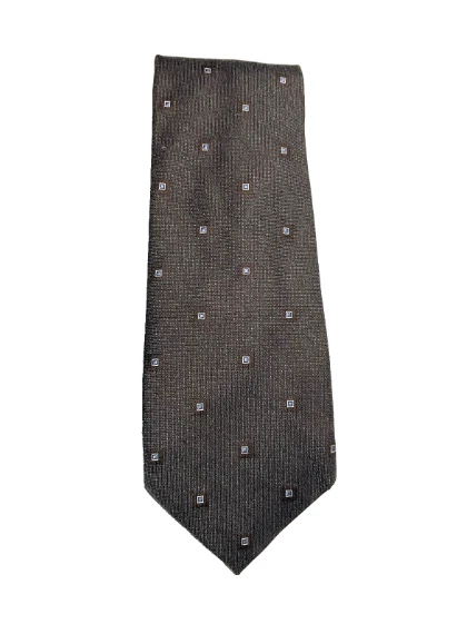 Corbata para hombre Michael Kors geométrica pimienta limpia clásica mezcla de seda, marrón $69 Foto 1 de 1