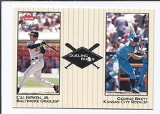 2002 FLEER GREATS OF THE GAME Dueling Duo's CAL RIPKEN JR. & GEORGE BRETT