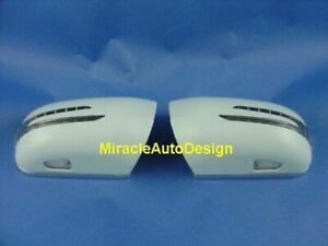 TWO ARROW LED WHITE DOOR MIRROR COVERS FOR MERCEDES BENZ 1995-1998 W140 S-CLASS