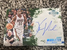 2015-16 Panini Court Kings Khris Middleton Auto 10/25 BLUE SP On Card SICK RARE!