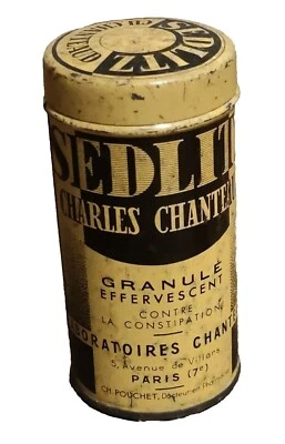 Boîte en Tôle Sedlitz Laboratoire Médicament Charles Chanteaud Ancienne  - Photo 1/4