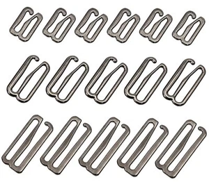 60PCS Metal Bra Strap Hooks for Sewing Bikini Halter Top Clips - Picture 1 of 8