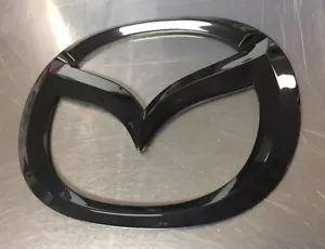 Mazda Flying M Black Out Front Emblem Badge for ALL Mazdaspeed 3 & 6 MS3 MS6 OEM - Picture 1 of 2