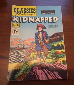 CLASSICS ILLUSTRATED #46 1950 KIDNAPPED ROBERT LOUIS STEVENSON HRN #78 G/VG 3.0 - Picture 1 of 6