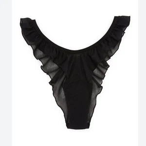 We Are Hah x revolve mesh ruffle black noir underwear high hip new with tags XL - Picture 1 of 7