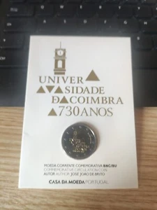 2 euro Portogallo 2020 Coimbra in folder Pz5000 - Foto 1 di 2