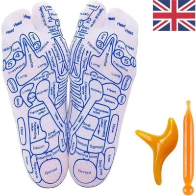 1 Pair Acupressure Reflexology Socks Foot Acupoint Socks Massage Stick Comfort