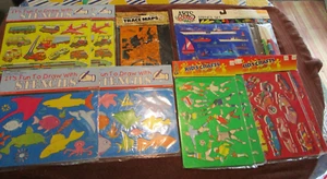 Vintage Lg Stencil Lot Darice, Geoffrey 1992 Kit, ADI, Fun to Draw - Youth Lot - Imagen 1 de 15