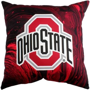 Ohio State Buckeyes 2 Sided Color Swept Decorative Pillow, 16", Made in The USA - Picture 1 of 4
