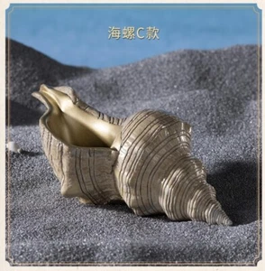 China Pure copper 100% Hand-carved conch sea snail art Statue Home gifts 03C - Picture 1 of 9
