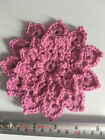 handmade crocheted flowers acrylic   lilac 13 cm, 5"