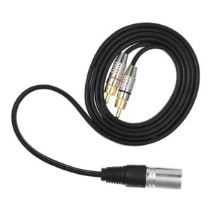 RCA Male Plug to XLR 3 Pin Male Jack Speaker Cable Connector Adapter Cord 3M 3M - Picture 1 of 9