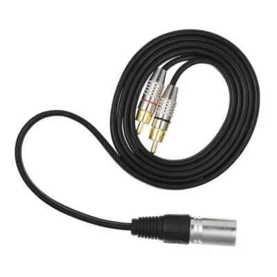 RCA Male Plug to XLR 3 Pin Male Jack Speaker Cable Connector Adapter Cord 3M 3M - Image 1 of 4