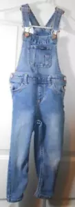 Girls Jordache Overalls Jeans Faded Denim 5 Pocket Stretchy Cotton Blend 5T NEW - Picture 1 of 9