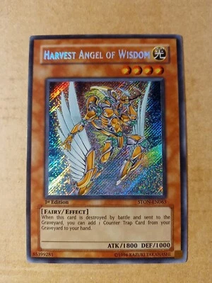 Harvest Angel of Wisdom STON-EN063 1st ed Secret Rare Yugioh NM see pics (1) - Image 1 of 4
