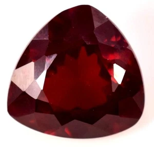 10.85 Ct  Natural Deep Dark Red Ruby Trillion  Cut CERTIFIED VVS Loose Gemstone - Picture 1 of 5