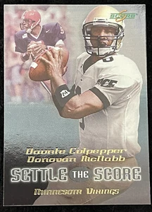 1999 Score Settle the Score Daunte - Culpepper Donovan McNabb Vikings Eagles #28 - Imagen 1 de 2