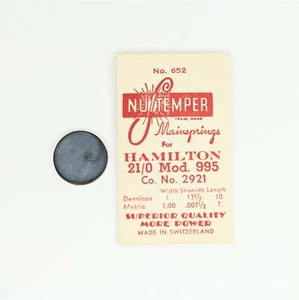 Hamilton 21/o Größe Armbanduhr Hauptfeder Teil #2921 - VO75 - Bild 1 von 2