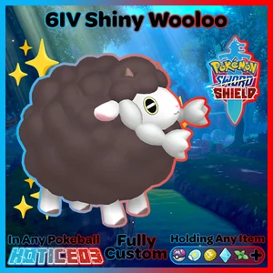 WOOLOO ✨ Ultra Square SHINY 6IV ✨ Pokemon SWORD and SHIELD lv1 +Free MasterBall - Picture 1 of 24