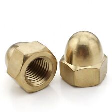 M8 x 1.25mm Pitch SOLID BRASS HEX DOME NUTS ACORN CAP NUT FOR BOLTS/SCREWS 5PCS 