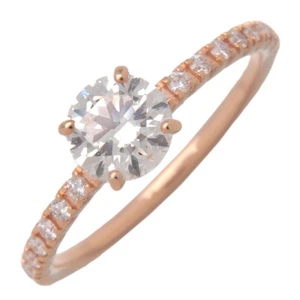 Auth Cartier Etincelle Half Eternity 1P Diamond Ring 0.41ct K18PG US3.5 Used F/S - Picture 1 of 6