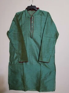 INDISCHE/PAKISTANISCHE KURTA/PYJAMA M/W JAQUARD FABRIQUE BRUSTUMFANG: 42" KÖRPERGRÖSSE: 38" - Bild 1 von 5