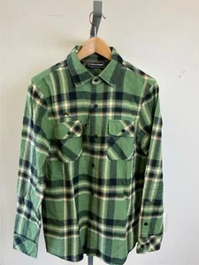 The Hundreds Earth Flannel Shirt Moss Green Button Up New Men T12W108012-MGN - S - Picture 1 of 3