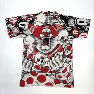 Vintage Morbid Rags T-Shirt Medium AOP Killer Clowns Horror 90s Thrashed Single - Bild 1 von 10