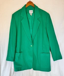 Chaqueta Jacqueline Ferrari 14 Alta Kelly Verde Lana Blazer Día de San Patricio - Imagen 1 de 7