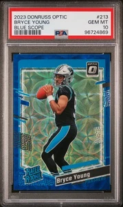 2023 Panini Donruss Optic #213 Bryce Young Blue Scope PSA 10 - Picture 1 of 2