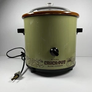 Vintage 70er Rival Crock Pot Schongarer 3,5 Quart Avocado Grün Modell 3100/2 - Bild 1 von 9