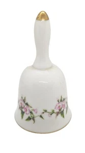 Russ Berrie & Co. Made In Japan Floral Designed 4.75" Tall Porcelain Bell - Picture 1 of 3