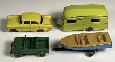 Matchbox Lesney 1950-е Лот из 4 Серых Колес - Изображение 1 из 4