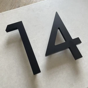 Hausnummer groß schwebend 6 Zoll 152 mm schwarz Handarbeit modern Tür Rory - Bild 1 von 16