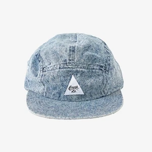 Gorra Algodón 5 Paneles Sombrero Skate Surf Ajustable Lavado Negro Denim UNISEX - Imagen 1 de 3