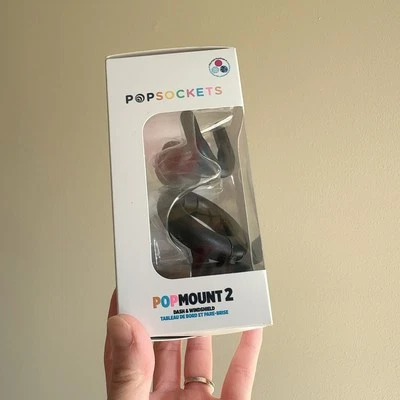 PopSockets PopMount 2 mesa/carro painel e suporte para pára-brisa - Preto CAIXA ABERTA - Imagem 1 de 4