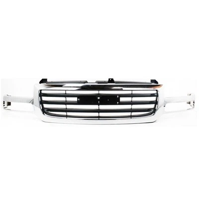 For 2007 Sierra 1500 Classic Front Center Grills Chrome Shell, Black Insert Q - Image 1 of 4