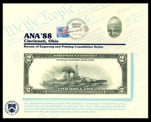 SOUVENIR CARD B116/NSC42 1988 ANA CONVENTION - VC CXL'D - Picture 1 of 2