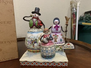 Figura Jim Shore Warm Hearts on Frosty Days 10" Snowman Family # 4005442 WB - Imagen 1 de 23
