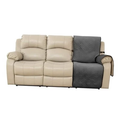  Capa para cadeira reclinável de veludo - Capa impermeável para 23" esquerda cinza escuro - Imagem 1 de 4