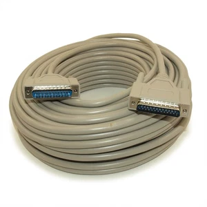 100ft Serial DB25/DB25 Straight-thru RS232 Male to Male Cable - Picture 1 of 3