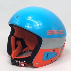 BRIKO Vulcano FIS 6.8 Ski Helmet 56cm Blue Orange Rare Racing Slalom Snow Sports - Bild 1 von 9