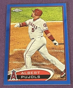 2012 Topps Chrome Albert Pujols Blue Refractor /199 Los Angeles Angels RARE - Picture 1 of 4