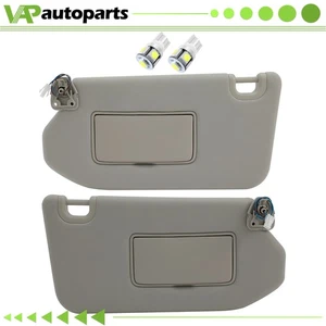 LH+RH Gray Sun Visor for INFINITI JX35 QX60 Pathfinder+License plate Light Free - Picture 1 of 24