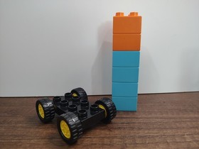 LEGO Duplo Lot Black Car Base 2 x 4 Four 2x2 Azul Two  Orange Building Bricks