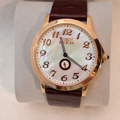 Invicta 5713 Mother of Pearl Dial 42mm Men's Watch Limited Edition Brown Leather - Image 1 of 4