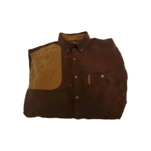 North River Outfitters Hunting Shooting Shirt Mens L Brown Padded Long Sleeve - Picture 1 of 8